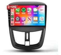 PLKEQS Autoradio Carplay pour P-eugeot 207 2006-2015, Stereo Android 2G 64G, Écran Tactile 9 Pouces/Carplay sans Fil/Android Auto/Audio Hi-FI/GPS/WiFi/Bluetooth/Radio FM/RDS,Y1