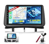 PLKEQS K5 Pro Plus,Autoradio Android 15 6 128G 8 cœurs pour Renault Clio 3 2006-2012, écran Tactile Double din 9" 2K, GPS Bluetooth WiFi RDS DSP, caméra arrière