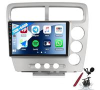 PLKEQS Radio de Voiture 2G 64G pour H-Onda Civic EP3 2003 2004 2005, unité Principale Android 15, autoradio Tactile 9 Pouces avec CarPlay, Android Auto, Bluetooth, GPS, WiFi, FM, caméra (RHD),K4 Pro