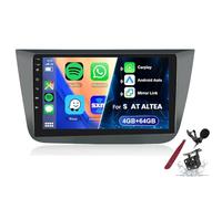 PLKEQS Radio stéréo Voiture Android 15 pour S-Eat Altea (2004-2016) Écran Tactile 9 Pouces 2K 2000 * 1200 Unité Principale Android Lecteur multimédia avec Carplay GPS Navi BT 5G WiFi DSP SWC,K4 Pro