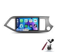 PLKEQS Radio Voiture 2G 64G Android 15 pour K-IA Picanto Morning 2011-2017 avec Carplay Android Auto, Autoradio Écran Tactile 9" avec GPS, Bluetooth, RDS, HiFi, WiFi, SWC, Caméra,K3 Pro