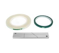 PLKYZMCDK 1/4 10 Inch Tape Splicing Set, Professional Tape Splicing Block for Revoxsonido Open Reel to Reel Tape, CNC Aluminum Splicing Block with Leader and Splicing Tape for Full Track Aud