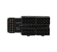 PLKYZMCDK Adaptateur coudé ATX 4 8P, Carte Adaptateur d'alimentation pour Carte Graphique à 180 degrés, 600 W 12 V HPWR PCIe 5.0 Plug and Play pour GPU de Bureau avec boîtier en Alliage (Argent)