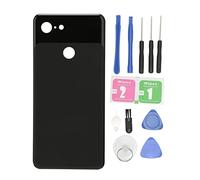 PLKYZMCDK Battery Back Glass Rear Cover Replacement for Pixel 3 G013A, 5.5in Mobile Phone Back Cover, Black Direct Replacement Housing Door with Press Plate, Screwdriver and Accessori