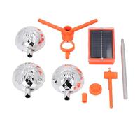 PLKYZMCDK Birds Reflect Deterrent 2 in 1, Visual and Sound Bird Scarer, Solar Powered Rotating Reflective Bird Deterrent with 360 Degree ABS for Garden Farm Orchard