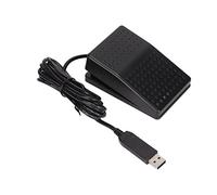 PLKYZMCDK Commutateur au Pied USB FS2 - Pro, commutateur mécanique à pédale Unique USB avec Voyant Lumineux, Clavier et Souris PC programmable Standard pour la Transcription des Jeux et Les