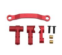 PLKYZMCDK Kit de Groupe de Direction en Alliage d’Aluminium, kit de Groupe de Direction RC en métal pour Voiture RC 1/16 Remo SMAX 1621 1625 1631 1635 1651 1655 A2505 - Pièces de Mise à nive (Rouge)