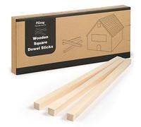 Pllieay 20pcs Bâtonnets Bois, 25 x 1 x 1 cm, carrées, pour débutants