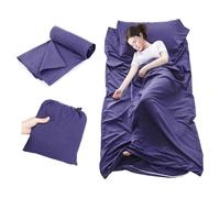 Plliocse Drap de Couchage pour Sac de Couchage, Drap de Voyage, Taille Double 160 x 210 cm, Draps de Couchage avec Poches pour Oreiller pour Adultes, Voyage, Hôtels, Voyage d'Affaires, Camping (Violet