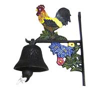 PLLJIAXUAMCLNL Cloche De Dîner Vintage en Fonte, Signe De Cloche De Bienvenue À Montage Mural Intérieur Extérieur, Sonnette De Bienvenue Murale À Suspendre en Fonte en Métal Rustique