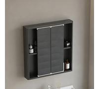Pllrbvshs Armoire de Rangement Salle de Bain Réglable, Étagère Murale sans Perçage, Grande Capacité, Acier Carbone Antirouille, Organisateur Douche Cuisine WC.(Black,90 x 10 x 63 cm)