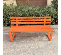 Pllrbvshs Banc de Jardin métal extérieur avec Dossier, Banc coloré étanche Patio entrée, mobilier extérieur pour Jardin, pelouse, Centre Commercial et décoration Cour.(Orange,100 cm/39.4 in)