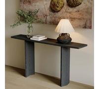 Pllrbvshs Console d'entrée en Bois Massif Style Milieu de siècle Chinois, Table d'appoint étroite pour Salon, Meuble derrière canapé pour Vestibule et Couloir.(Black,140x35cm/55.1x13.8in)