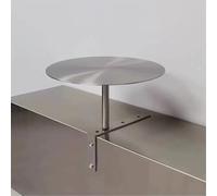 Pllrbvshs Table Bar Murale INOX Ronde Gain de Place pour café | Table bar flottante ronde antirouille, installation facile pour restaurant et café.(Style3,50cm/19.7in)
