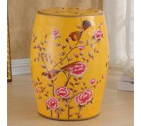 Pllrbvshs Tabouret de Jardin décoratif Chinois, Tabouret en céramique en Forme de Tambour, Tabouret Rond pour entrée, étagère à Fleurs avec décor en émaux, idéal pour Salon et Couloir.(C)