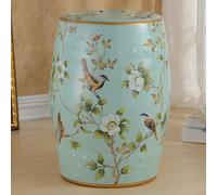 Pllrbvshs Tabouret de Jardin décoratif Chinois, Tabouret en céramique en Forme de Tambour, Tabouret Rond pour entrée, étagère à Fleurs avec décor en émaux, idéal pour Salon et Couloir.(Y)