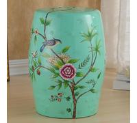 Pllrbvshs Tabouret de Jardin décoratif Chinois, Tabouret en céramique en Forme de Tambour, Tabouret Rond pour entrée, étagère à Fleurs avec décor en émaux, idéal pour Salon et Couloir.(E)