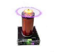 PLLSSTC Bobine Tesla Haut-parleur plasma avec 5.0, modulation musicale pour audio HD, performance continue stable, effets visuels pour l'éducation, noir