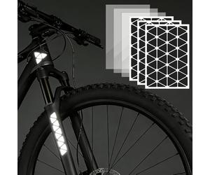 PLLYPE Lot de 3 autocollants réfléchissants, imperméables, autocollants pour vélo, casque, poussette, scooter et moto (jour noir, nuit clair)