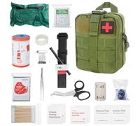 PLLYPE Trousse de Premiers Secours 46 Pièces, Trousse de Secours Complete, Tactique Militaire Traumatisme Soins Pochette Médecine Tactique pour Randonnée, Plein Air, Camping, Vélo, Voiture, Aventure