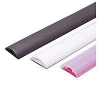 PLMM Bande de Bloquer l'eau en Silicone Seuil de Douche Pliable,Barrage d'eau de Salle de Bain Barrière de Douche,Silicone bloquant l'eau de Cuisine Bandes d'étanchéité Auto-adhésives 30CM