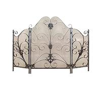 PLMNBQWE Écran de cheminée Écran de cheminée de Campagne Garde-feu de Maison Salon Manteau encastré en Fer forgé Cloison de cheminée Écran de cheminée Design sculpté