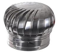PLMNBQWE Éolienne de Toit Capuchon d'aération Rond en Acier Inoxydable 304 Étanche Coupe-Vent Améliore l'air intérieur Facile à Installer Ventilateur de Turbine de Toit Rotat