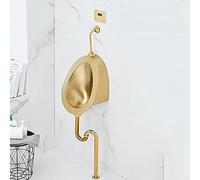 PLMNBQWE Urinoir à capteur intégré pour Hommes, urinoir de Toilette avec Valve de Chasse et Drain, urinoir Mural en Acier Inoxydable pour Salle de Bain, B