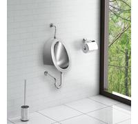 PLMNBQWE Urinoir Mural Automatique en Acier Inoxydable avec capteur de Chasse d'eau pour Toilettes commerciales pour Hommes, karaokés, prisons, Bars et hôtels
