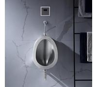 PLMNBQWE Urinoir Mural en Acier Inoxydable pour Hommes, Chasse d'eau à capteur Intelligent pour Usage Domestique/Commercial dans Les karaokés, Les prisons, Les Bars, Les salles de Bain et Les hôtels