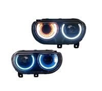 PLMNHSS Projecteur Principal Phare Avant Double Optique Pour Dodge Pour Challenger 2008-2014 (avec Clignotants Intégrés Et Lentilles).(Colorful APP Hella LHD)