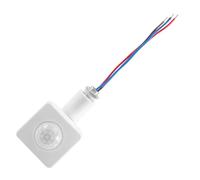 Plmvhpb 220V Mini Capteur Infrarouge Du Corps Humain Capteur de Corps Infrarouge Interrupteur LED LumièRe D'Inondation PIR Capteur de Mouvement RéGlable Blanc
