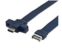 Plmvhpb Carte USB3.2 Gen2x2 Ligne Type-E Terminal Type-C C Mère 10G/20Gbps Plat 30cm