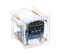 Plmvhpb Kit Électronique DIY ESP8266 Mini Horloge de Prévision Météo Kit WiFi en Réseau avec Écran OLED et Boîtier de Soudage DIY
