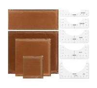 Plmvhpb Oreillers à Pression Thermique 9 Pièces en 1, 4 Tailles D'Oreillers de Transfert à Pression Thermique et 5 Pièces Guide de Règle de T-Shirt pour le Bricolage en Vinyle