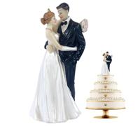 PLNVNVP Décoration Gâteau Mariage, Figurine de Mariée et Marié, Couple de Mariés, Figurine de Mariée pour Gâteau, Mariage Marié Mariée Décoration Gâteau