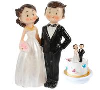 PLNVNVP Figurine Couple de Mariés, Figurine de Mariée et Marié, Figurine de Mariés, Décoration Gâteau Mariage, Mariée Décoration Gâteau, Couple de Mariés pour Gateau