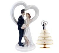 PLNVNVP Figurines de Gâteau de Mariage, Décoration de Gâteau de Mariage, Couple de Mariés, Décoration de Gâteau de Saint-Valentin, Décoration de Mariage