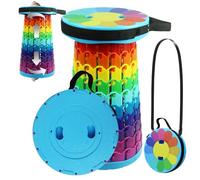 PLOGGING Tabouret Pliable et Portable,Tabouret de Camping Rétractable Télescopique Réglable pour Adultes,pour la Pêche,la Randonnée,Le Jardinage,Les Voyages,Le Barbecue,Charge Maximale de 280kg