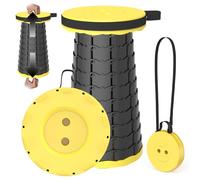 PLOGGING Tabouret Pliable et Portable,Tabouret de Camping Rétractable Télescopique Réglable pour Adultes,pour la Pêche,la Randonnée,Le Jardinage,Les Voyages,Le Barbecue,Charge Maximale de 200kg