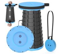 PLOGGING Tabouret pliable portable 2025, tabouret télescopique, tabouret pliable rétractable pour camping, jardin, pêche, randonnée, voyage, barbecue, tabourets de camping réglables, charge maximale