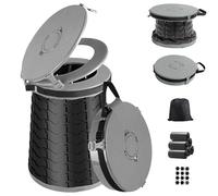 PLOGGING Toilettes de Camping Portables pour Adultes, Hauteur réglable, Pot Porta Portable pour Camping, Urgence en Plein air, Voiture, Voyage