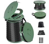 PLOGGING Toilettes de camping portables pour adultes, hauteur réglable, pot Porta portable pour camping, urgence en plein air, voiture, voyage