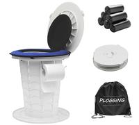 PLOGGING Toilettes de Camping rétractables, Hauteur réglable, Pot Portable pour Adultes et Enfants, Toilettes Pliables pour Camping, Voyage et Voiture