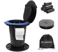 PLOGGING Toilettes de camping rétractables, hauteur réglable, pot portable pour adultes et enfants, toilettes pliables pour camping, voyage et voiture