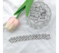 PLOIKM 50/100 Anneaux de Liaison en Acrylique Couleur Viande avec Cristal, connecteurs à maillons Rapides, Fabrication de Bijoux, Bijoux personnalisés, Fabrication de chaînes, 15/23 mm