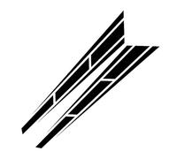 PLOKIJUH Autocollant Capot Voiture pour Suzuki S-Cross 2017-2023,Side Stripe Décalcomanies Créative Personnalité Capot Étanche Body Decal Accessoires,A1-Black