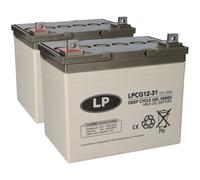 Plomb Gel Piles 2x 12V 30Ah Compatible Avec Fauteuils E-Mobil Seniorenmobil U.A