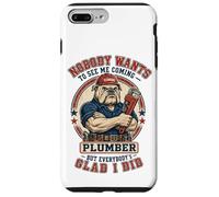 Plombier drôle, Personne ne Veut me Voir Venir chez Bulldog Plumbing Coque pour iPhone 7 Plus/8 Plus
