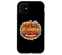 Plombier Happy Thanksgiving Automne Dinde Citrouille Coque pour iPhone 11